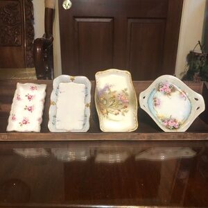 Vanity /dresser Dishes  Porcelain Floral set